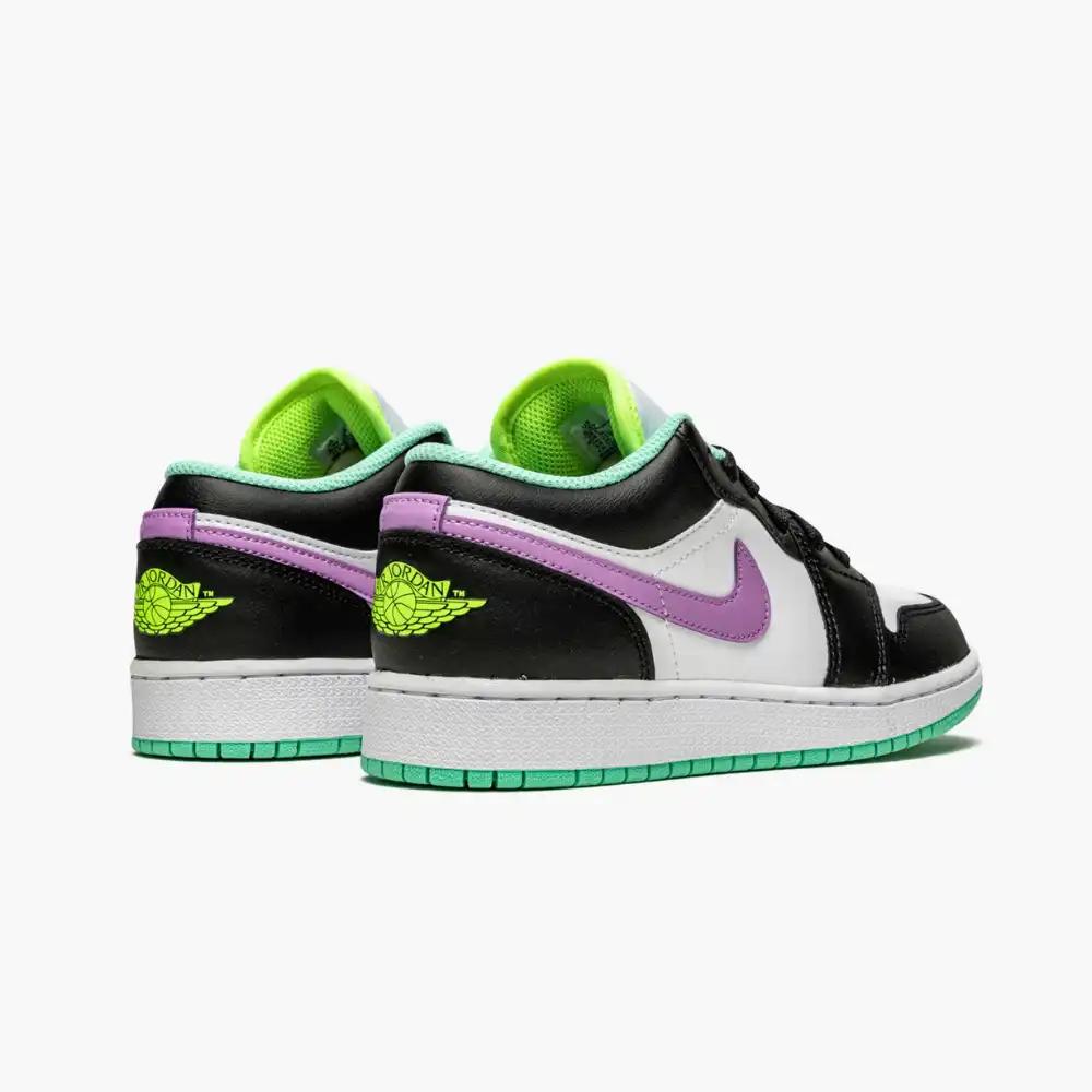 Air Jordan 1 Bajo Verde Brillo Violeta Choque