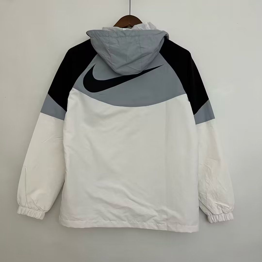 Casaco Nike White Silver Double Swoosh - Hype Franco Store