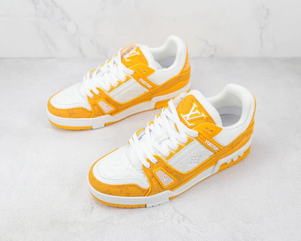 Zapatillas Louis Vuitton Denim con monograma amarillo Blanco