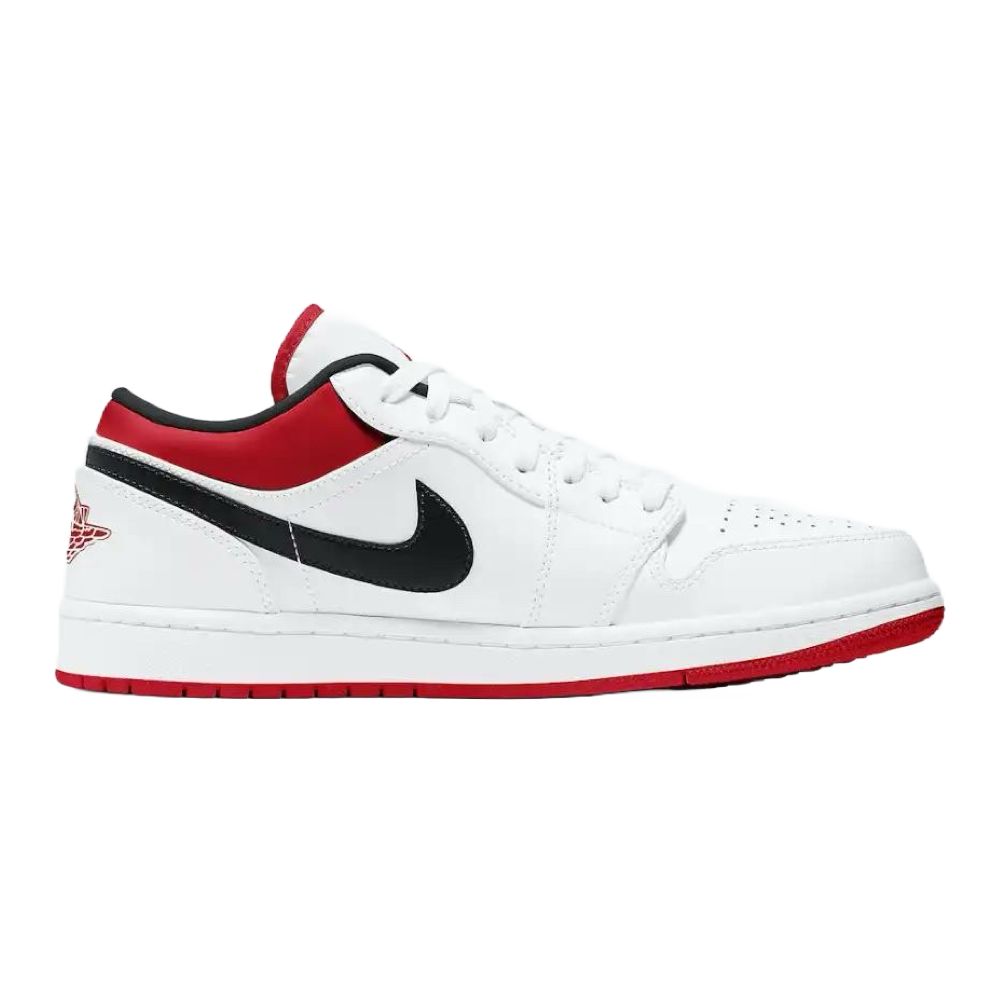 Air Jordan 1 Bajo Blanco Gimnasio Rojo