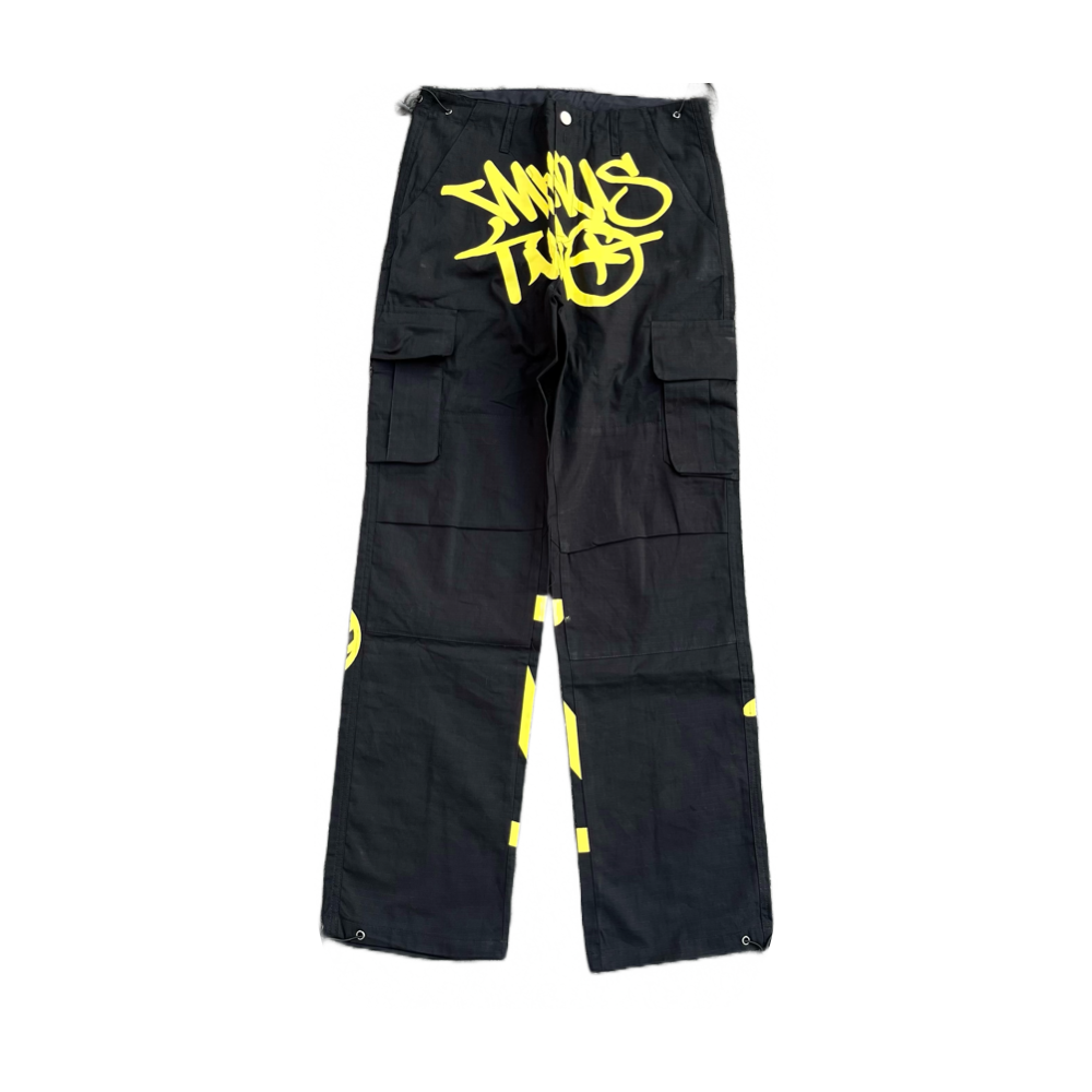 Calça Cargo Minus Two Black/Yellow