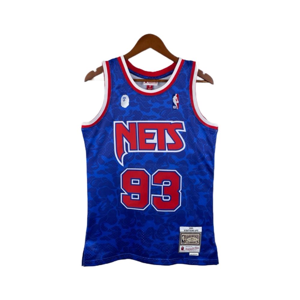 Jersey NBA x Bape Brooklyn Neets 93 Azul