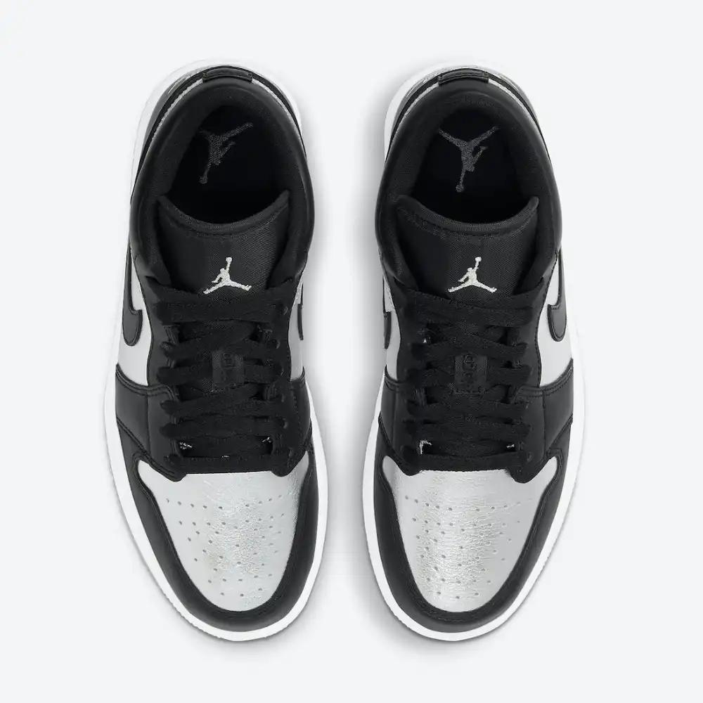 Air Jordan 1 Low Black Metallic Silver