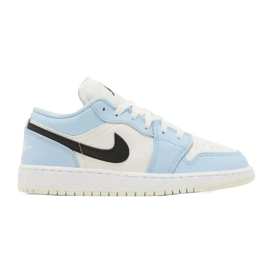 Air Jordan 1 Low Ice Blue Black Swoosh