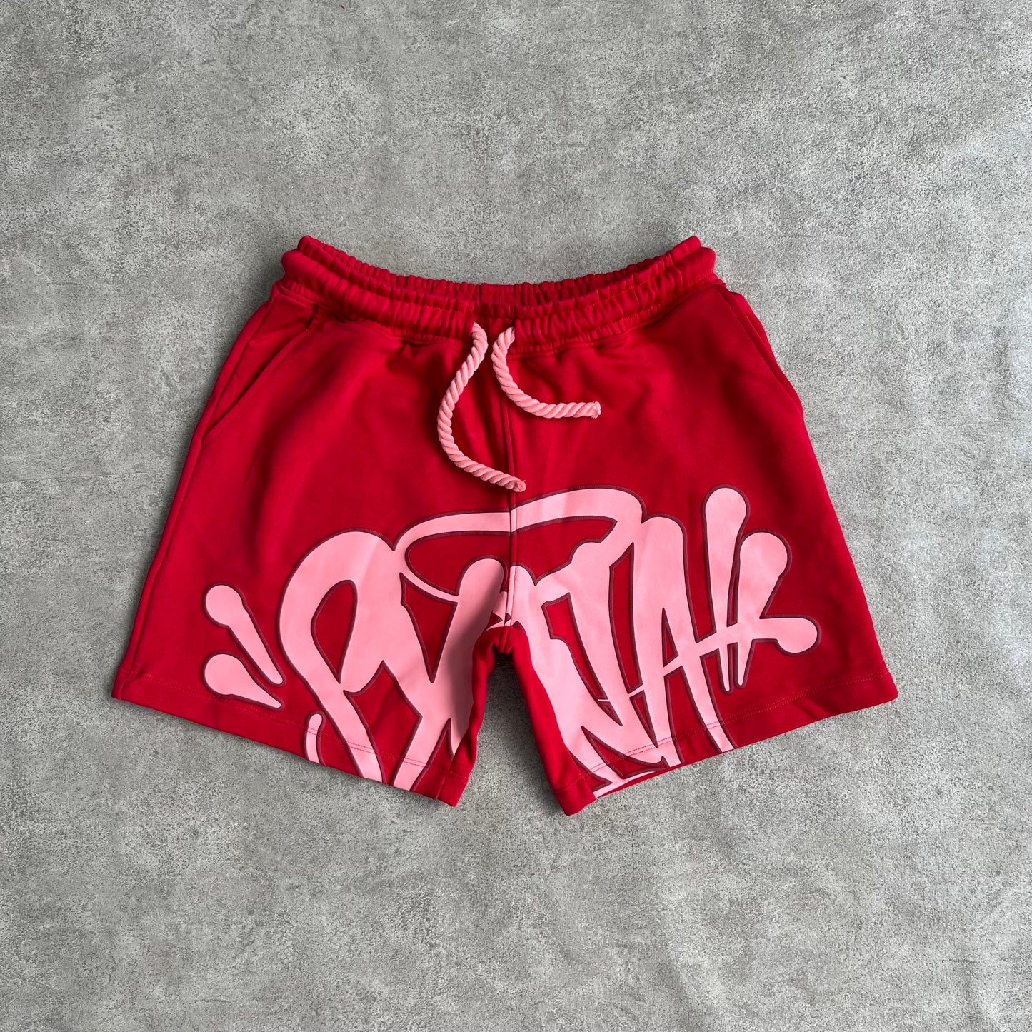 Syna World Red Sweatshirt Shorts Set