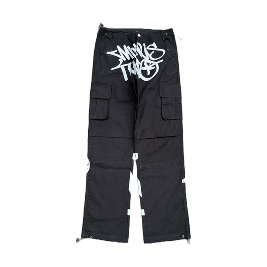 Minus Two pantalones cargo negros/blancos