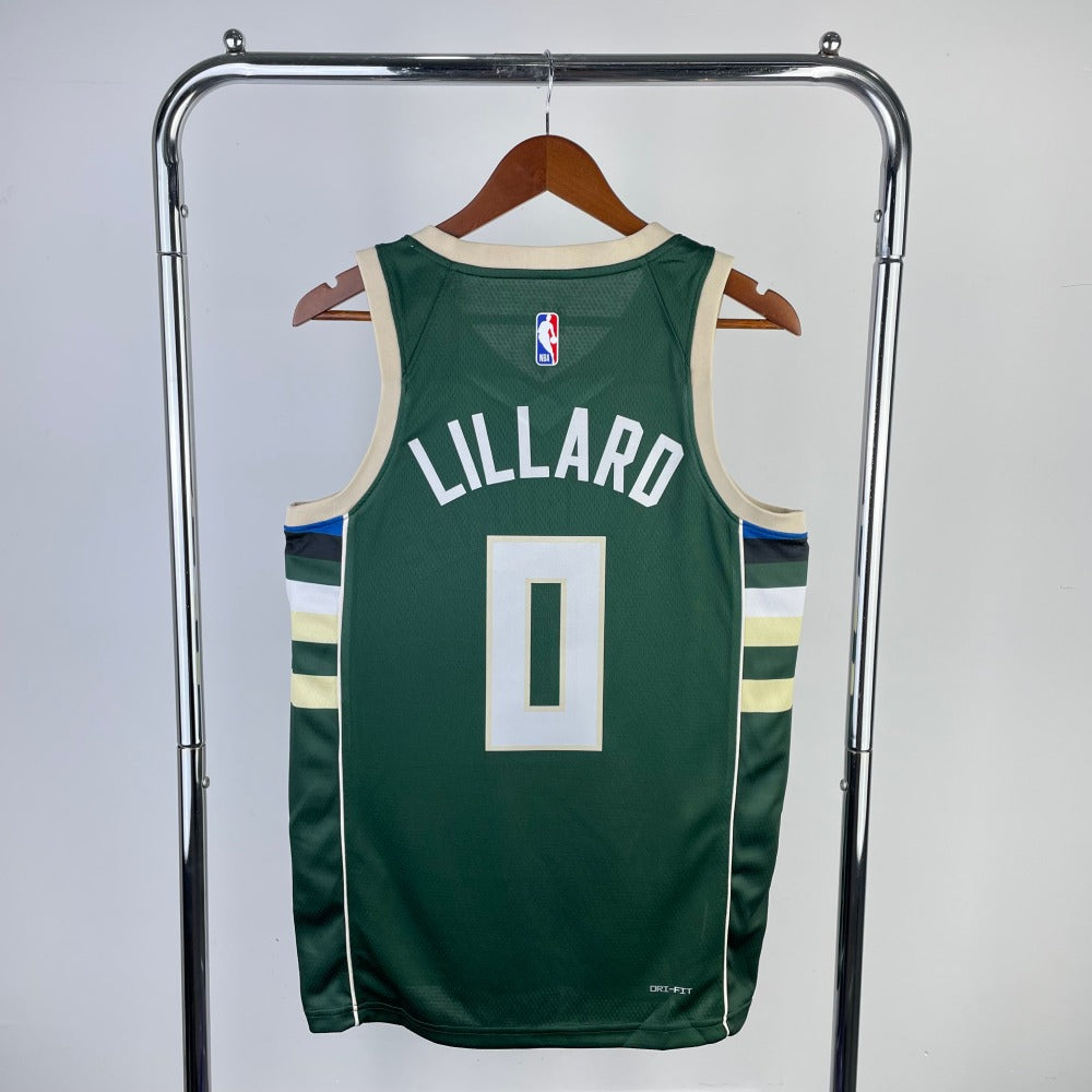 Camiseta NBA Milwaukee Bucks 0 Lillard