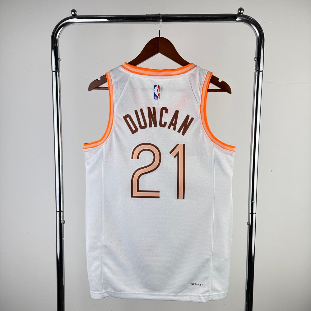 Spurs 21 Duncan NBA Jersey