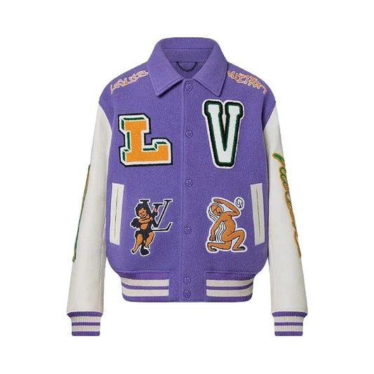 Jaqueta Louis Vuitton College Purple and White - Hype Franco Store