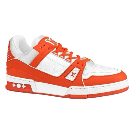 Louis Vuitton Trainer Monogram Sneaker Denim Orange