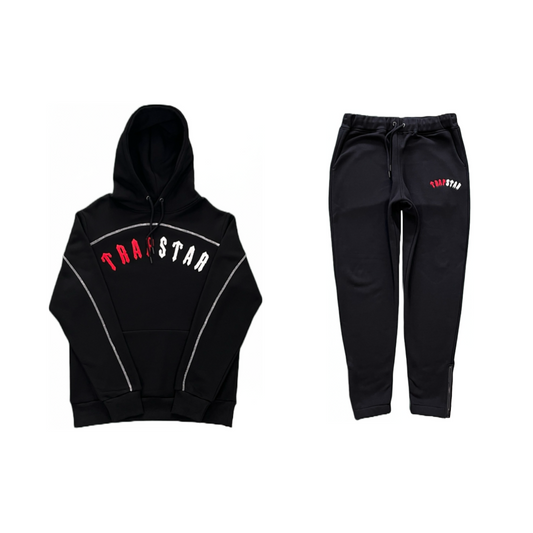 Trapstar Central Cee Black/Red Sweatshirt Set