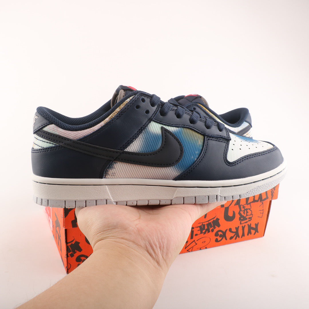 Nike Dunk Low Grafitti Negro Azul