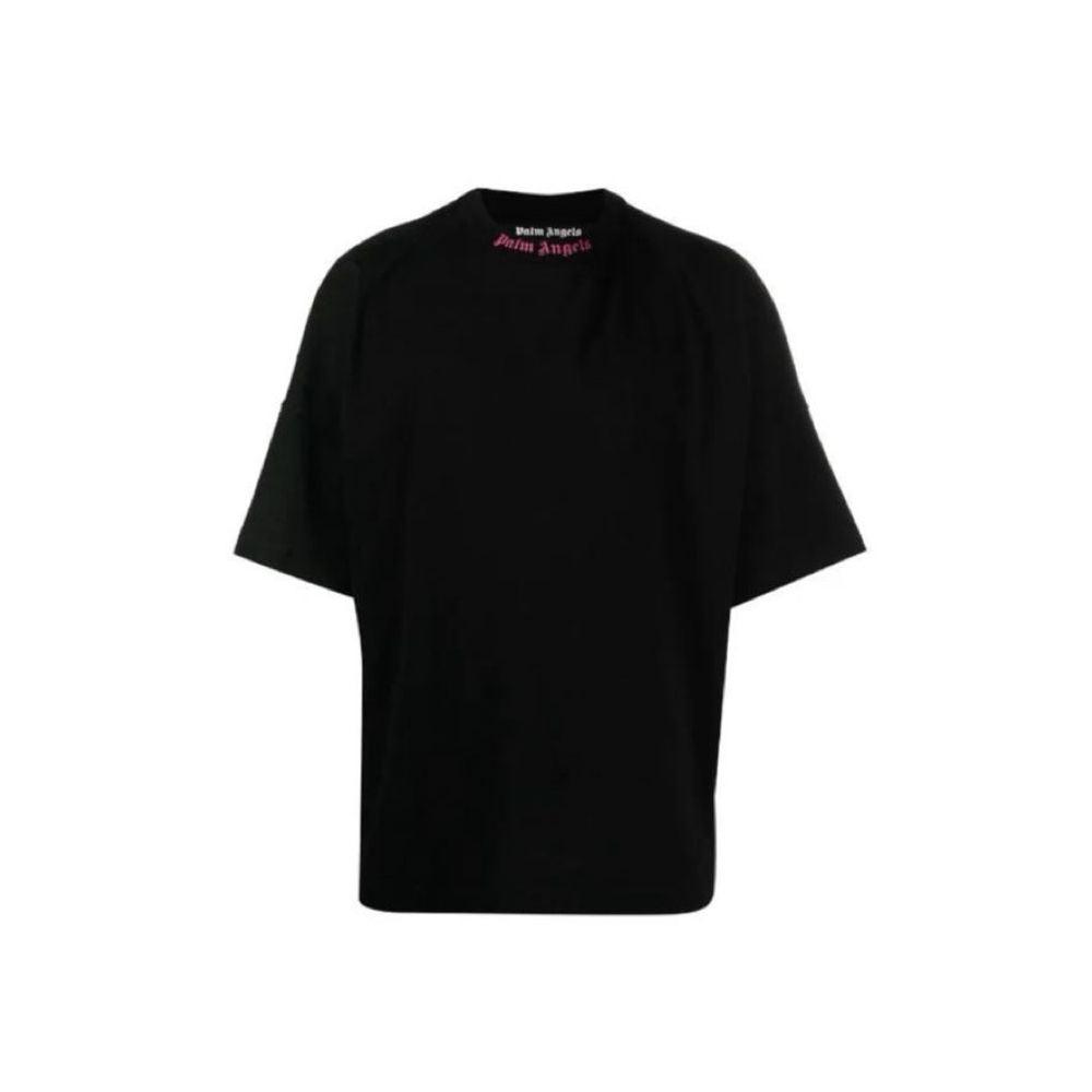 Camiseta Palm Angels Black and Pink Oversized - Hype Franco Store