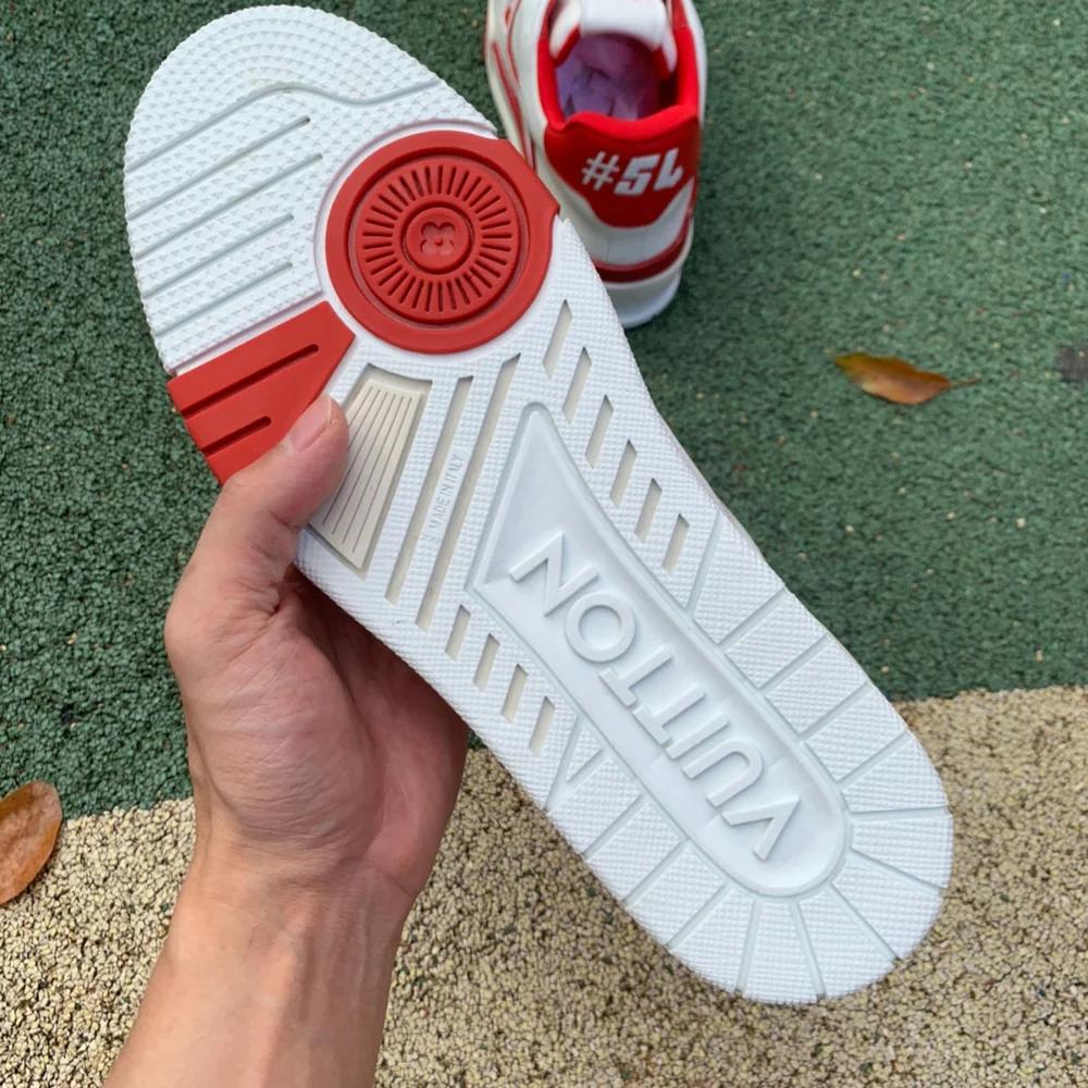 Zapatillas Louis Vuitton Burdeos Blanco Rojo