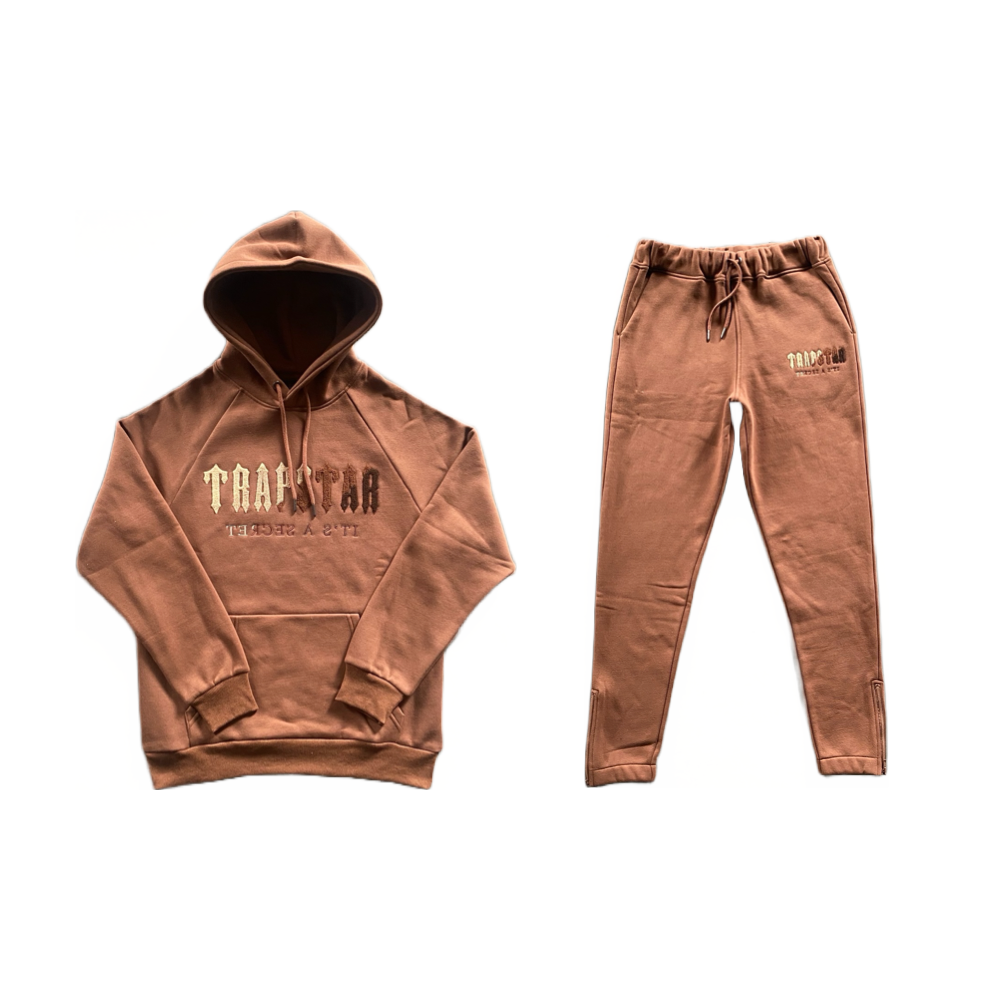 Trapstar Central Chenille Beige Sweatshirt Set