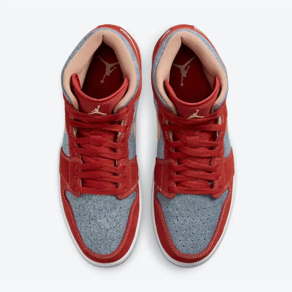 Air Jordan 1 Retro Mid Denim Red