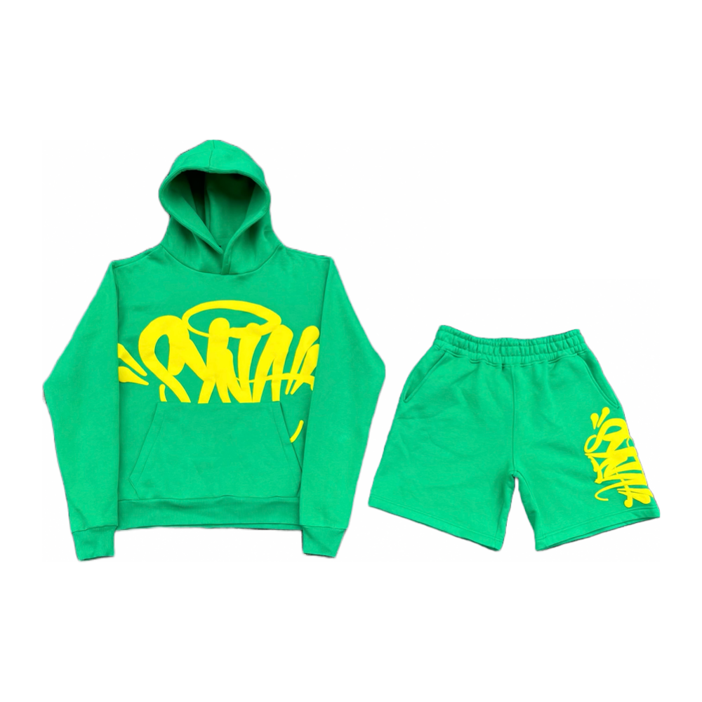 Team Syna Hood Twinset Green Sweatshirt Set