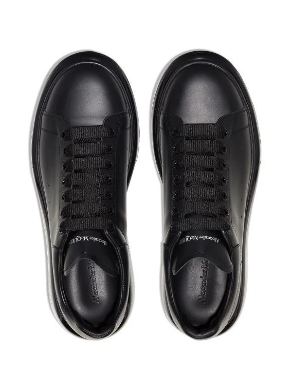 Alexander McQueen Suela extragrande negra brillante