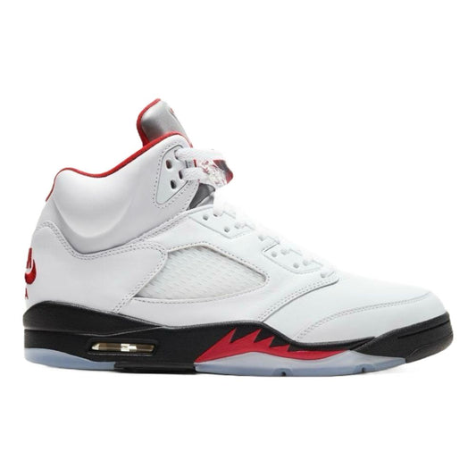 Air Jordan 5 Retro Rojo Plata Lengua