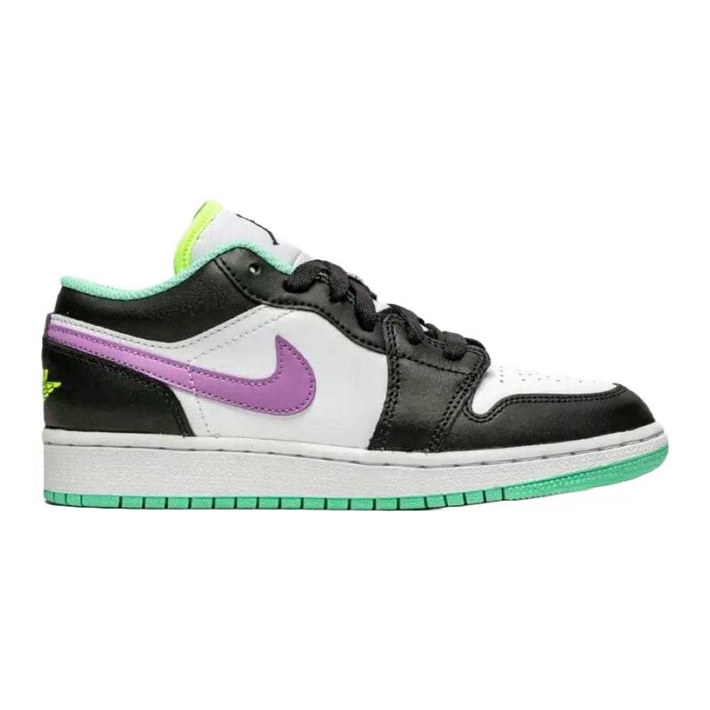 Air Jordan 1 Low Green Glow Violet Shock