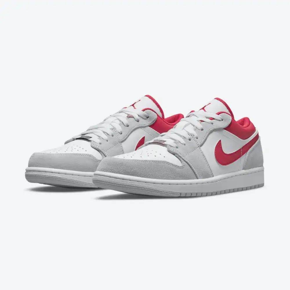 Air Jordan 1 Bajo Humo Gris Gimnasio Rojo