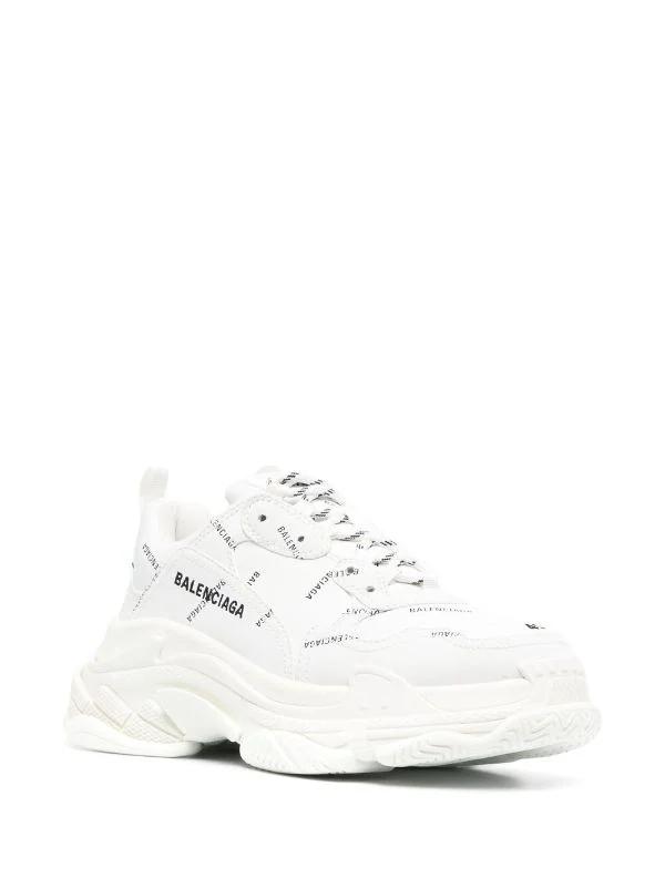 Balenciaga Triple S White Monogram - Hype Franco Store