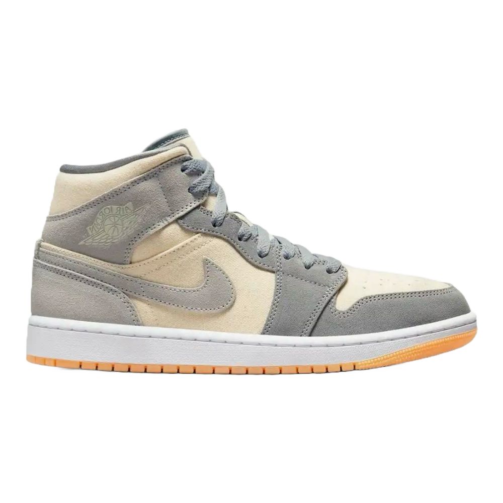 Air Jordan 1 Retro Mid SE Partícula de leche de coco Gris