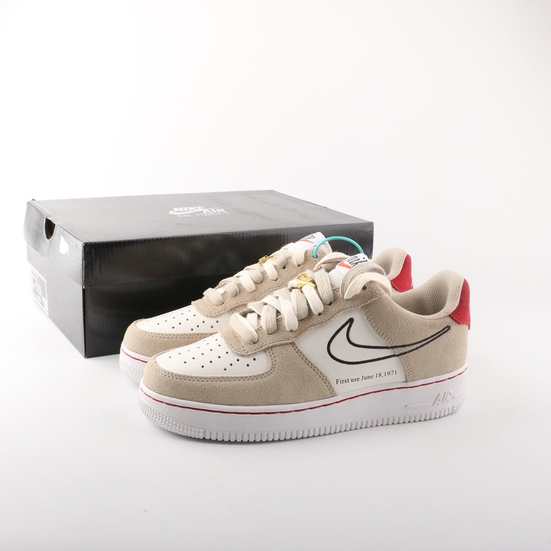 Nike Air Force 1 Low First Use Light Sail Red