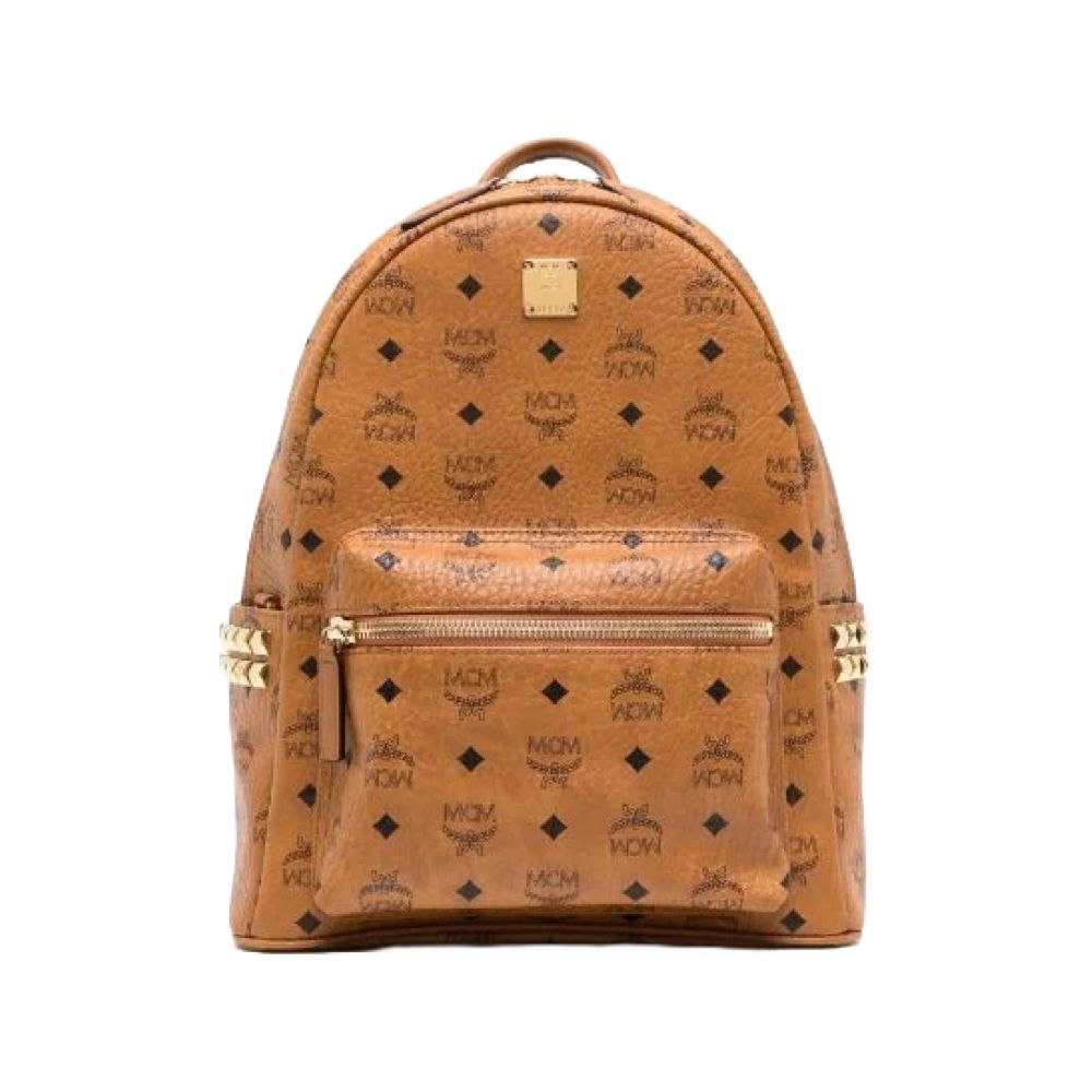 Mochila MCM Stark Caramel Couro Genuíno - Hype Franco Store