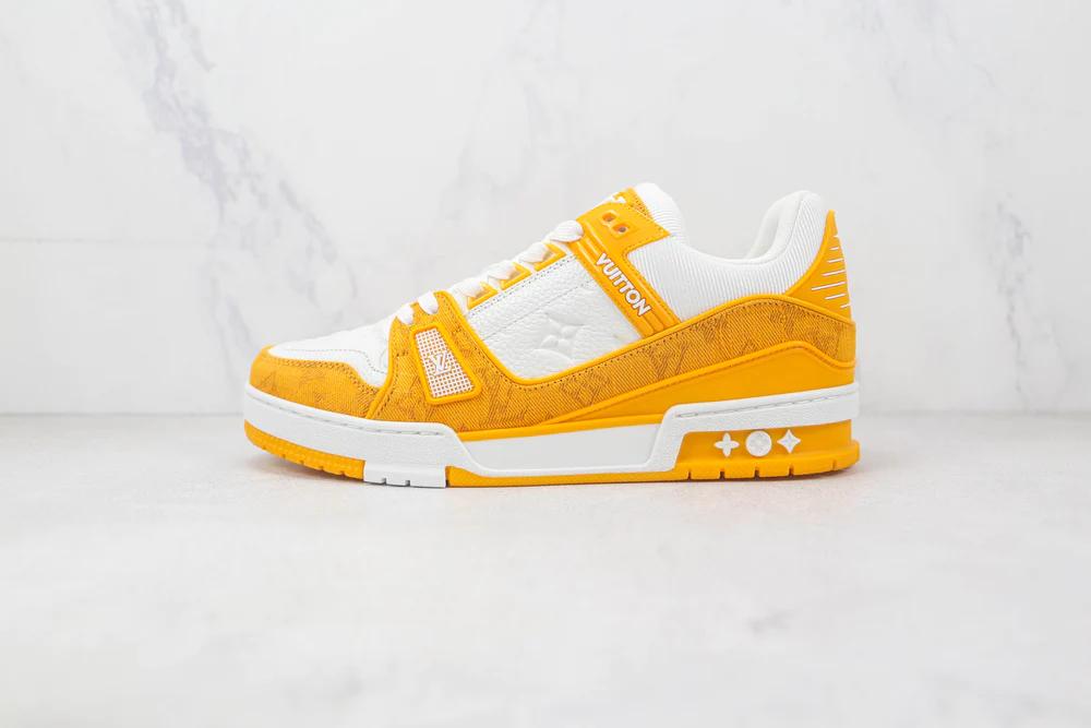 Zapatillas Louis Vuitton Denim con monograma amarillo Blanco