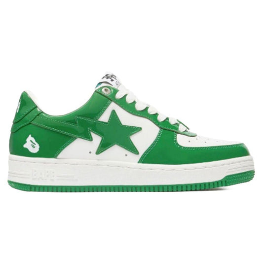 BapeSta Patent Leather White Green - Hype Franco Store