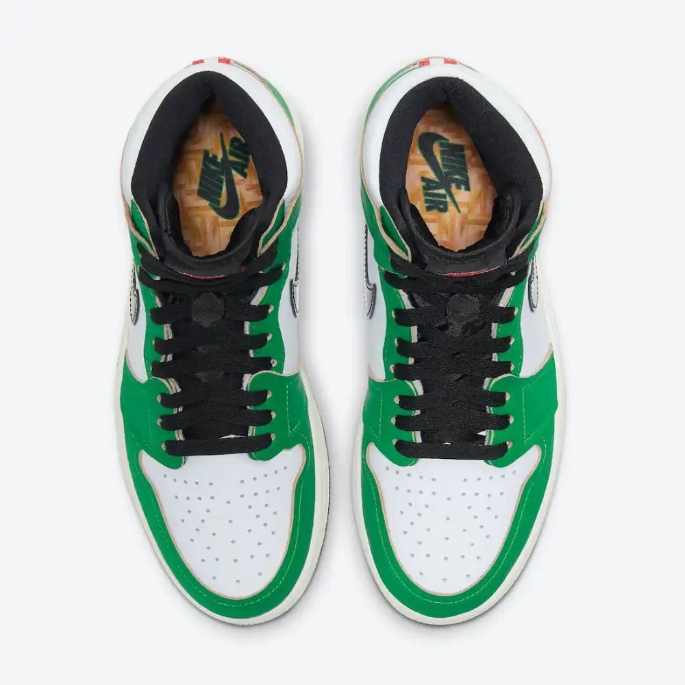 Air Jordan 1 Retro Alto Suerte Verde Blanco