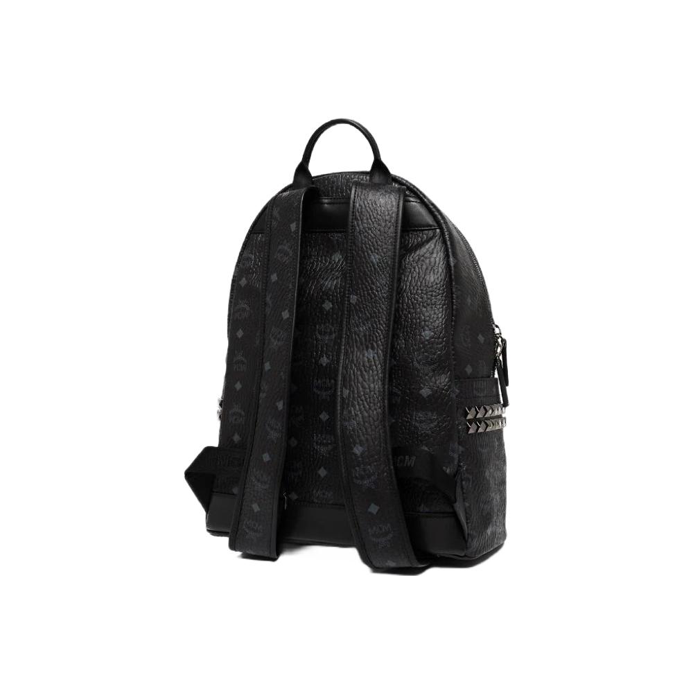 Mochila MCM Stark Black Couro Genuíno - Hype Franco Store