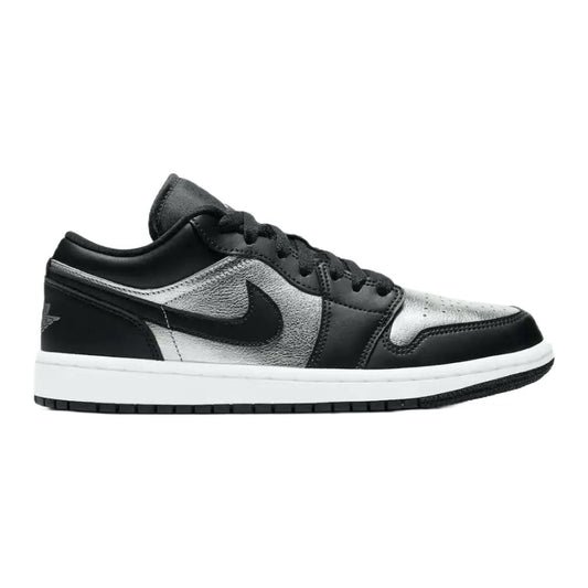 Air Jordan 1 Bajo Negro Metálico Plata