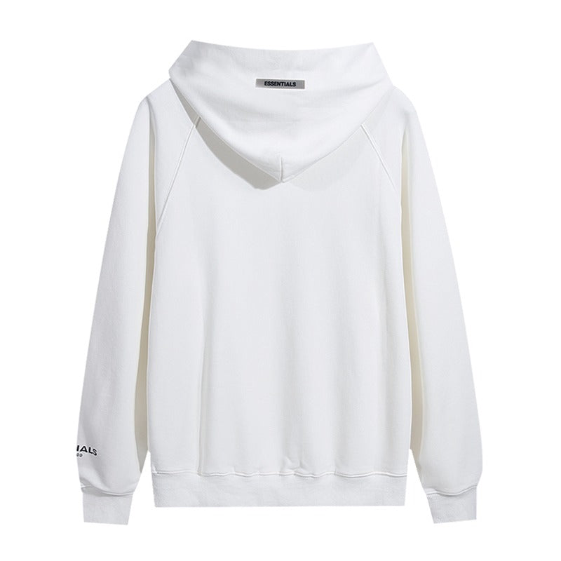 Essentials Fear Of God White Hooded Sweatshirt