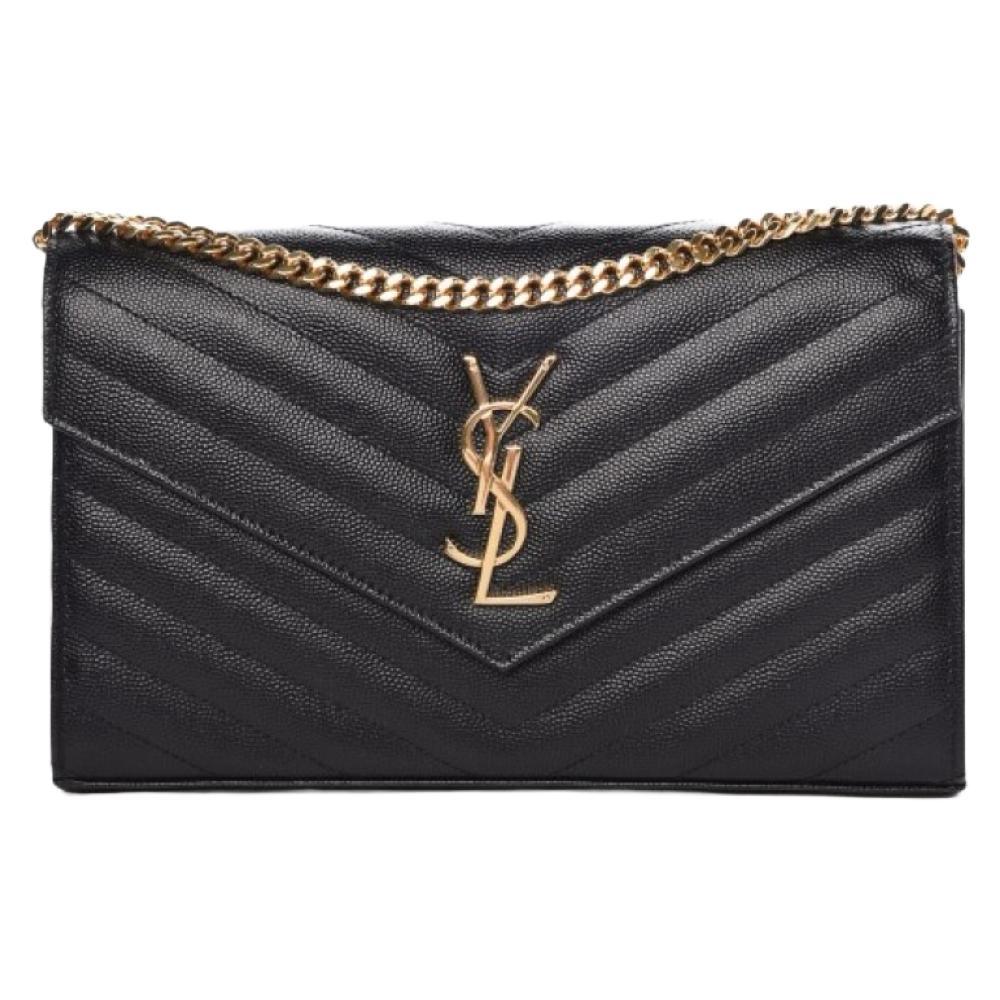 Bolsa Yves Saint Laurent Couro Genuíno Black Gold - Hype Franco Store