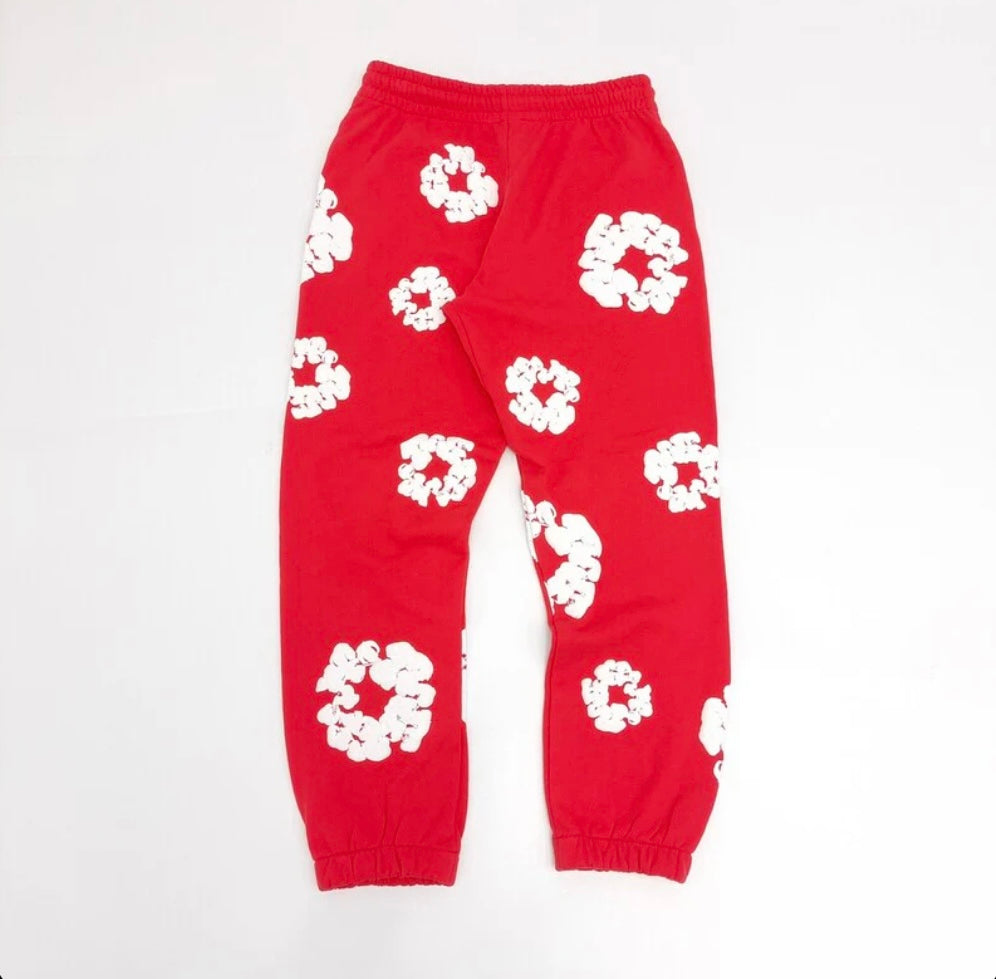 Calça Denim Tears The Cotton Wreath Red