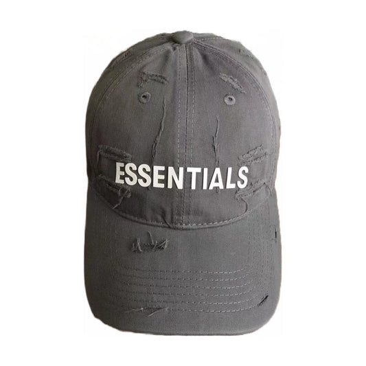 Gorra Essentials Destrozada Plata