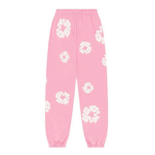 Tears The Cotton Wreath Pink Denim Pants