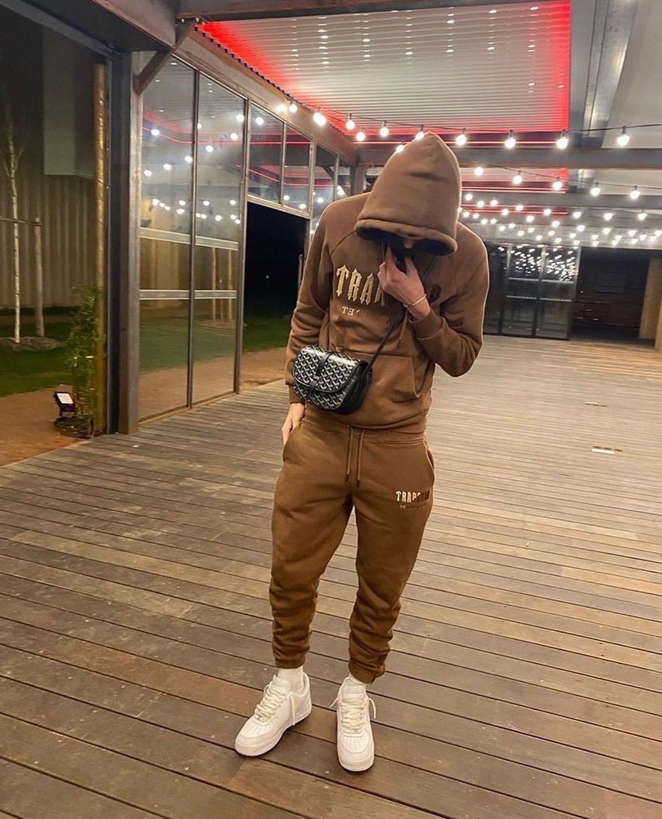 Trapstar Central Chenille Beige Sweatshirt Set