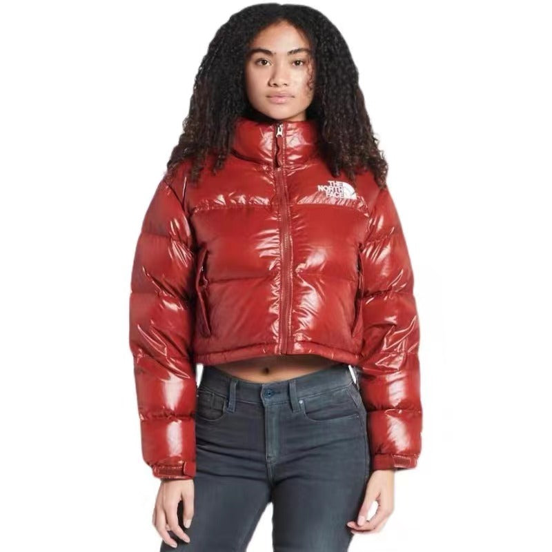 The North Face Cropped 1996 Nuptse Red Jacket