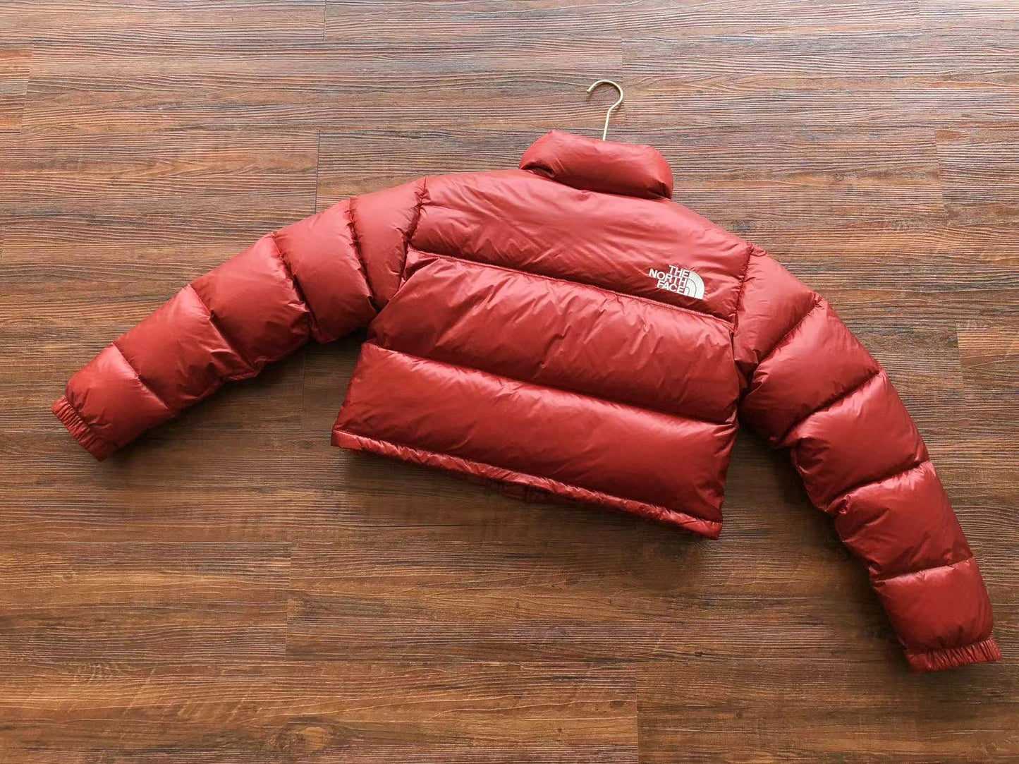 The North Face Cropped 1996 Nuptse Red Jacket