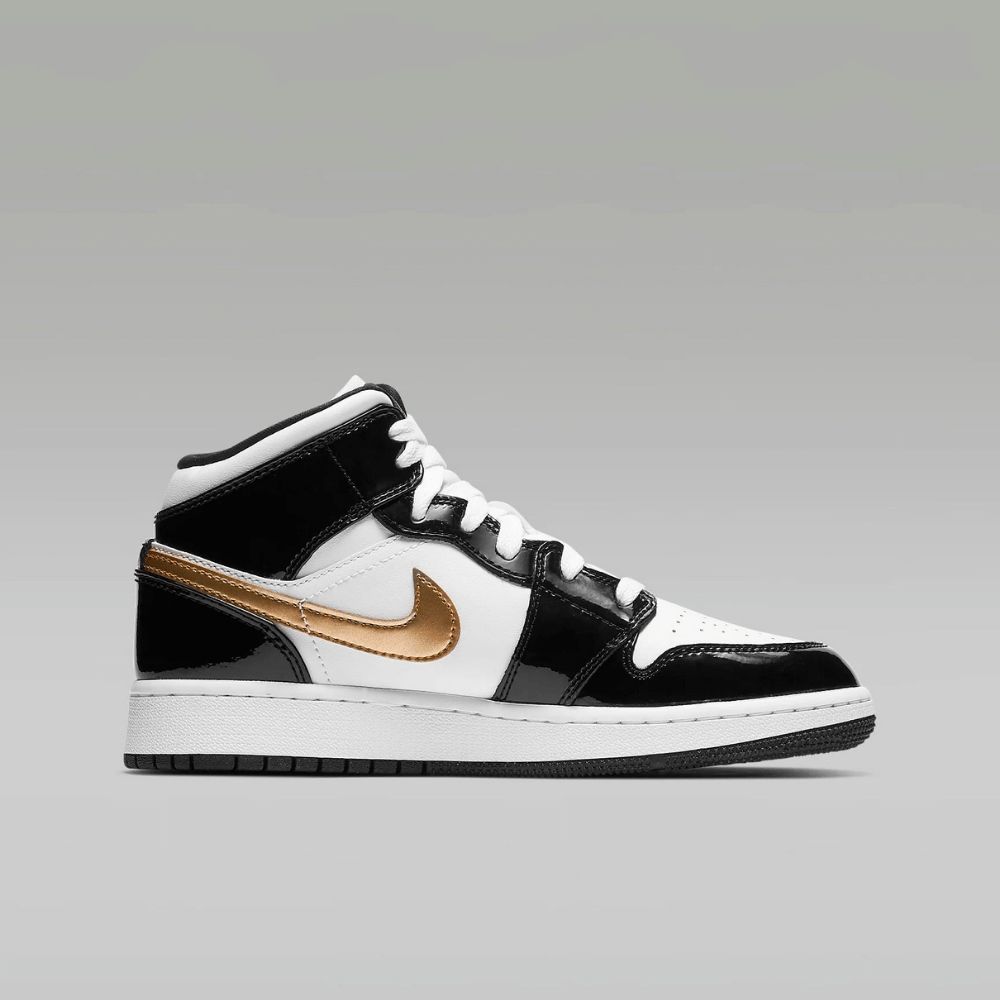 Air Jordan 1 Retro Mid White Gold Black