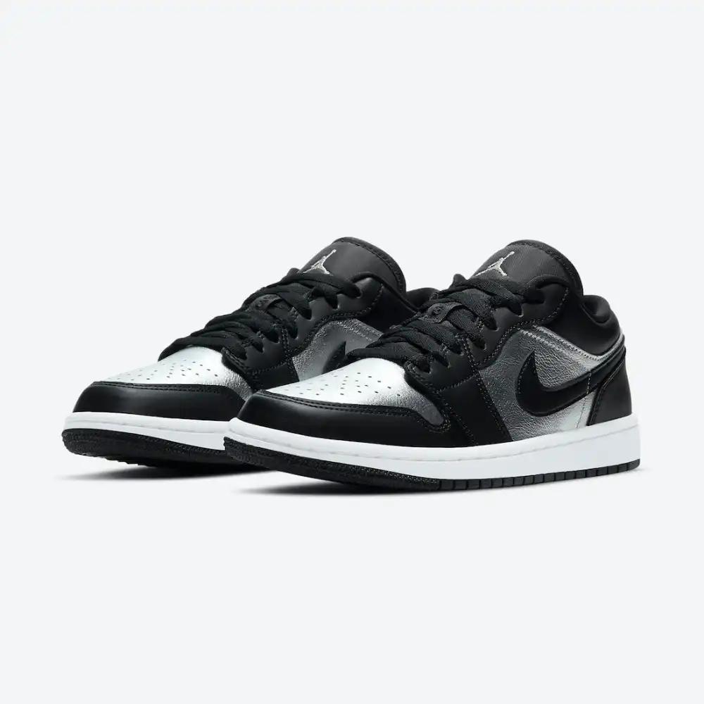 Air Jordan 1 Low Black Metallic Silver