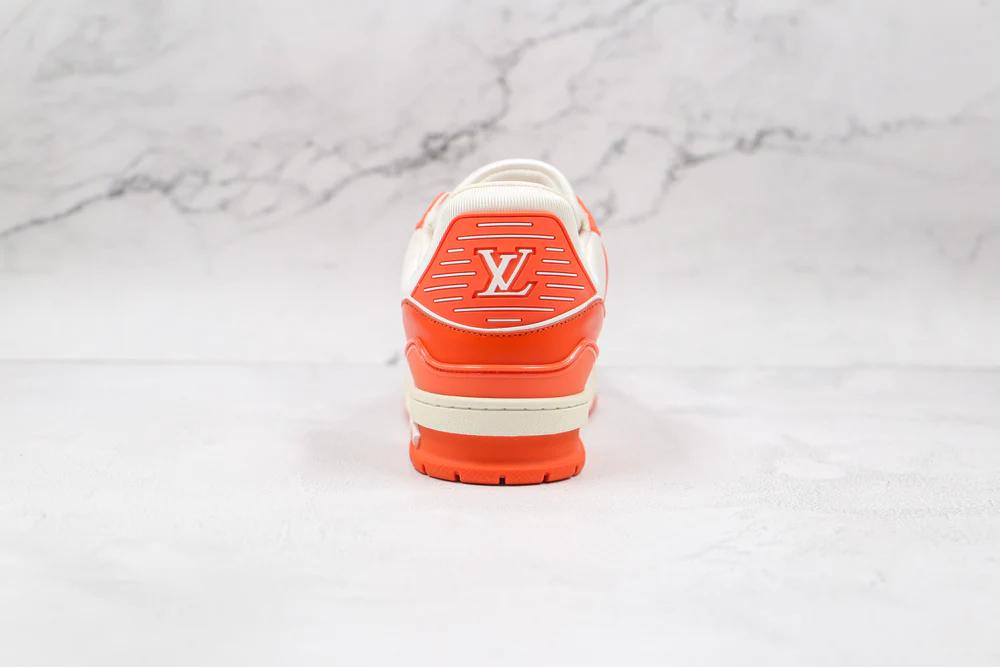 Louis Vuitton Trainer Monogram Sneaker Denim Orange