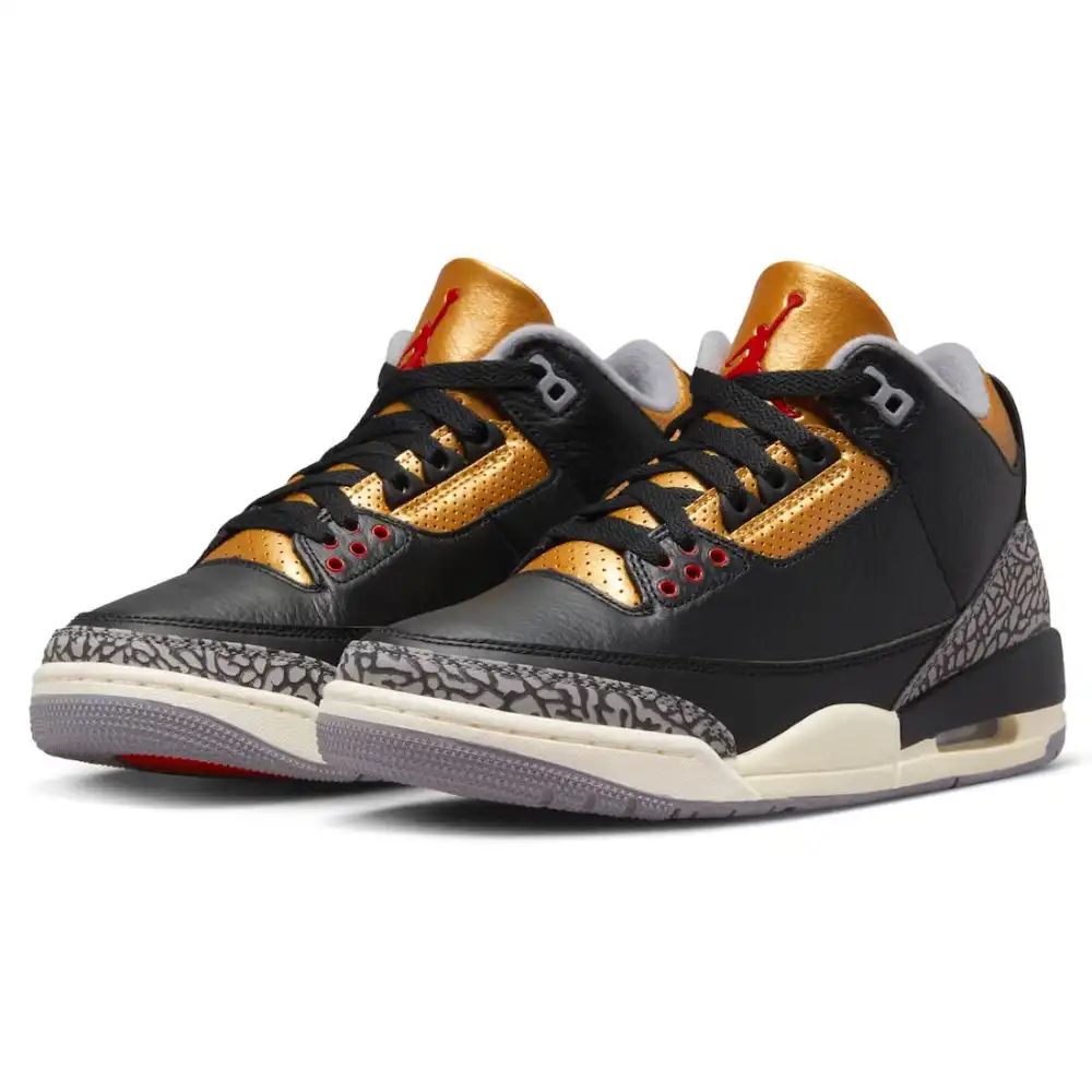 Air Jordan 3 Retro Black Cement Gold