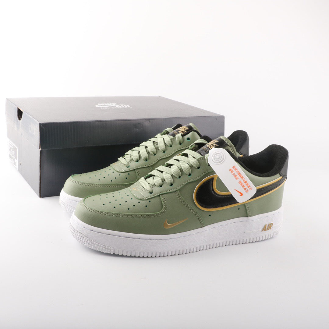 Nike Air Force 1 Low Mettalic Gold Oil Green