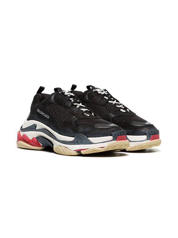 Balenciaga Triple S Black White Red - Hype Franco Store