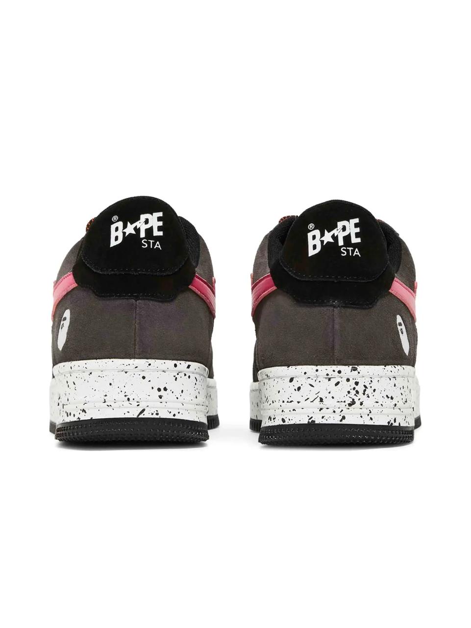 BapeSta Patent Black Grey Pink Suede - Hype Franco Store