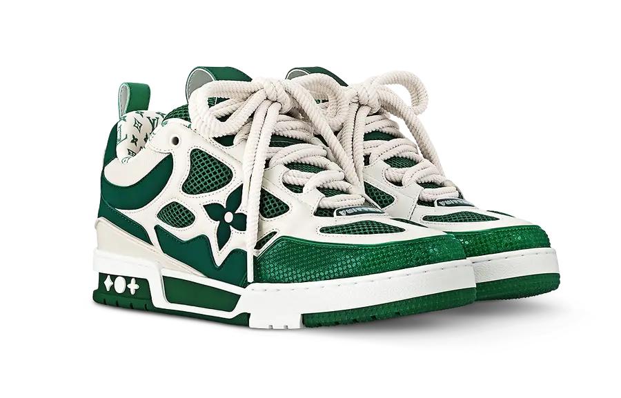 Zapatilla Louis Vuitton Skate Verde Blanco